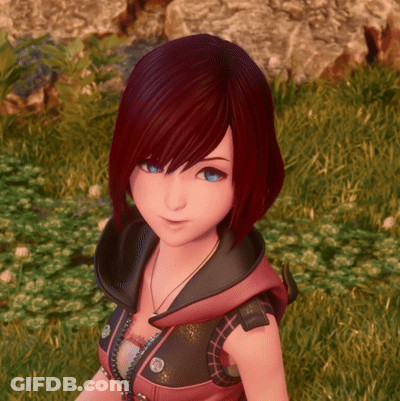 Girl With Red Hair And Blue Eyes In Field GIF
