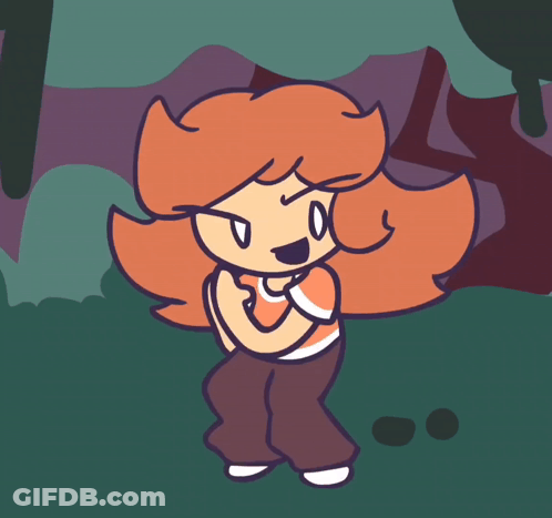 Girl With Red Hair And Brown Pants GIF