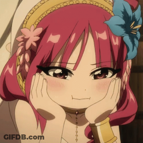 Girl With Red Hair And Flower In Hair GIF