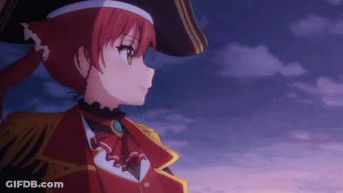 Girl With Red Hair And Pirate Hat GIF