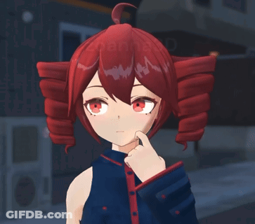Girl With Red Hair And Red Eyes Hanna GIF