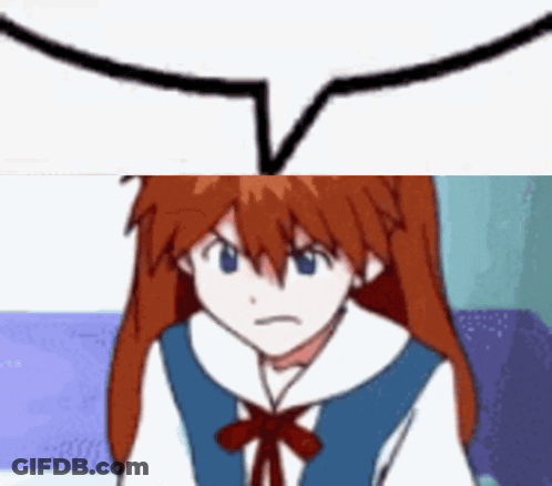 Girl With Red Hair And Speech Bubble GIF