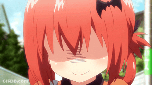 Girl With Red Hair Covering Face GIF