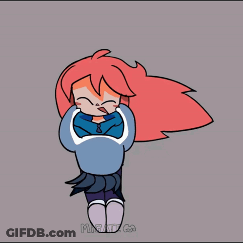 Girl With Red Hair Holding Helmet With Horns Micare GIF