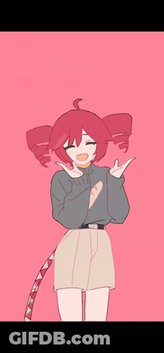Girl With Red Hair In Heart Sweater GIF