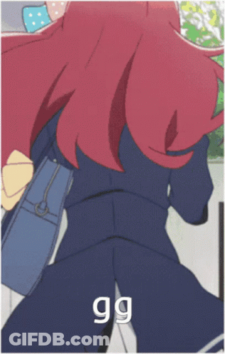 Girl With Red Hair Saying GG GIF