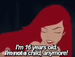 Girl With Red Hair Saying I'm 16 Not A Child GIF