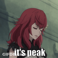 Girl With Red Hair Saying Its Peak GIF