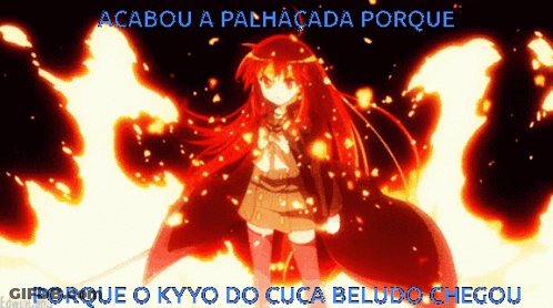 Girl With Red Hair Surrounded By Flames Acabou A Palhacada Porque GIF