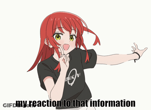 Girl With Red Hair Wearing My Reaction T-Shirt GIF