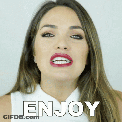 Girl With Red Lips Enjoy GIF