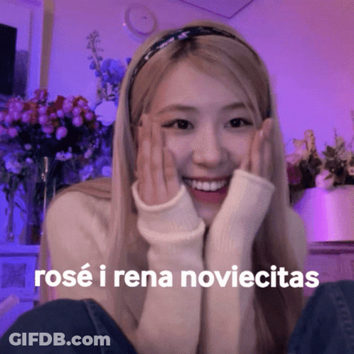 Girl With Rose I Rena Novicitas GIF