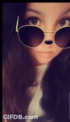 Girl With Round Sunglasses GIF