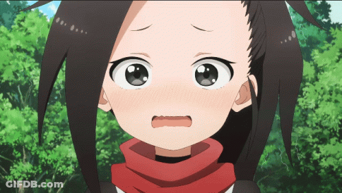 Girl With Scarf Looks Surprised GIF