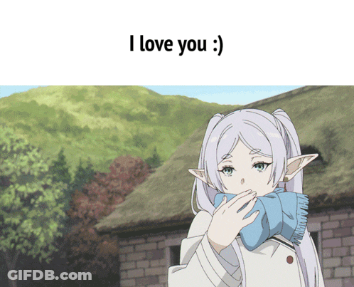 Girl With Scarf Saying I Love You GIF