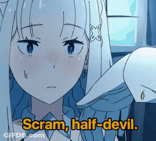 Girl With Scram Half-Devil GIF