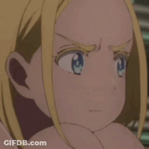 Girl With Serious Look GIF