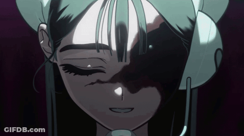 Girl With Shadow On Face GIF