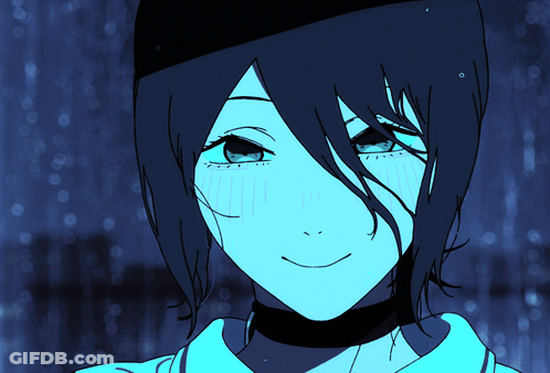 Girl With Short Hair And Choker GIF