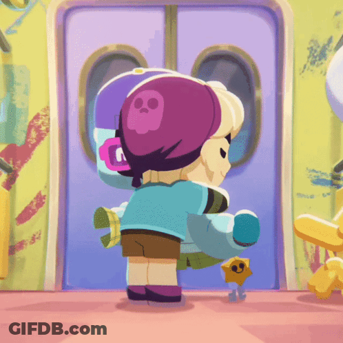 Girl With Skull Hat Standing At Door GIF