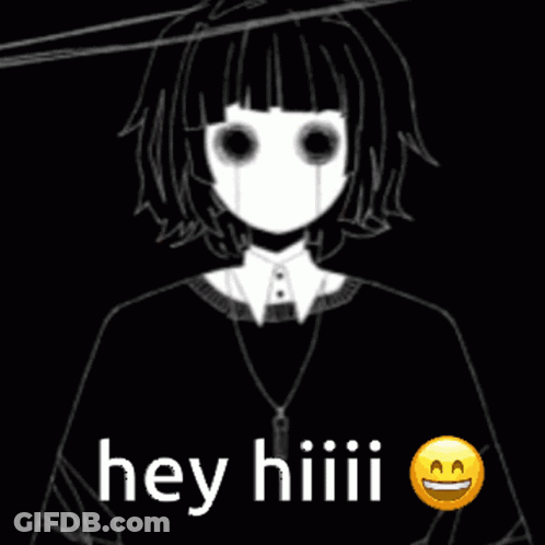 Girl With Smiley Face Saying Hey Hiiii GIF