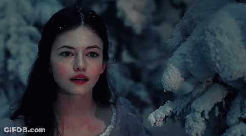 Girl With Snow On Face GIF