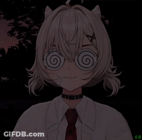 Girl With Spiral Eye In Video Game GIF
