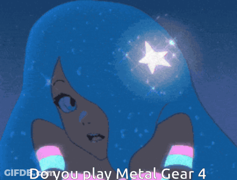 Girl With Star In Hair Do You Play Metal Gear 4 GIF