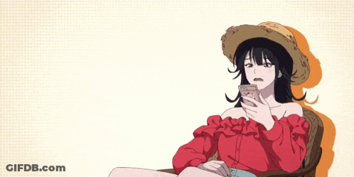 Girl With Straw Hat Holding Phone Question Mark GIF