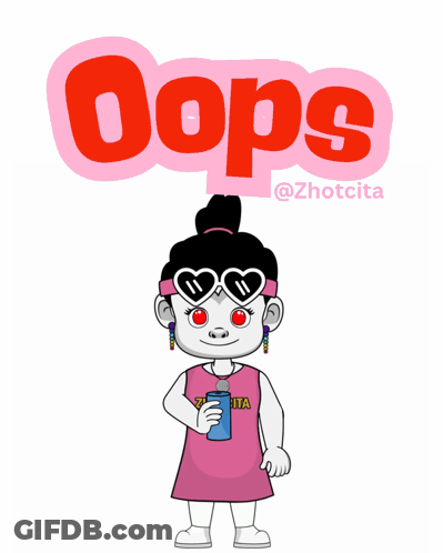 Girl With Sunglasses And Oops GIF