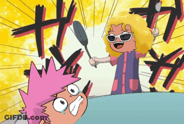 Girl With Sunglasses Holding Pan GIF