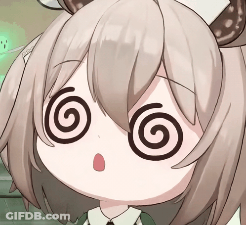 Girl With Swirly Eyes GIF