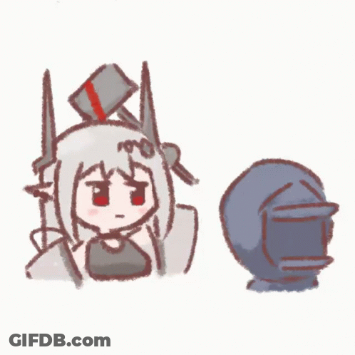 Girl With Sword And Lightning Bolt Speech Bubble GIF