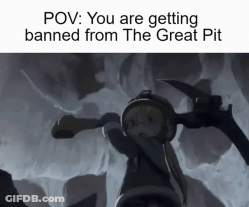 Girl With Sword Banning From Great Pit GIF