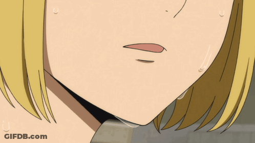 Girl With Tear Coming From Mouth GIF