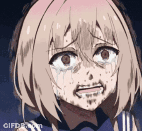 Girl With Tears Coming Out Of Eyes GIF