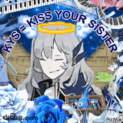 Girl With Text Kys Equals Kiss Your Sister GIF