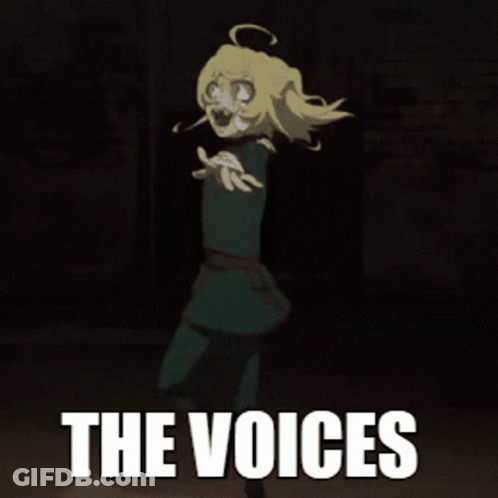 Girl With The Voices Text GIF