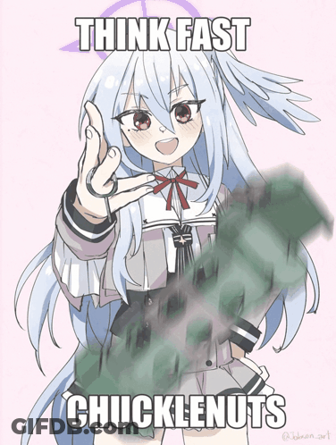 Girl With Think Fast Chucklenuts GIF