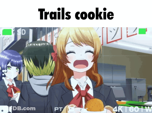 Girl With Trails Cookie Video GIF