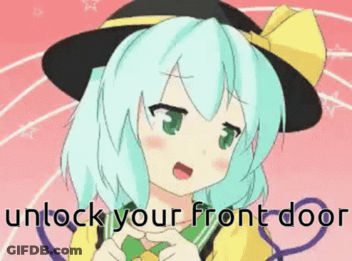 Girl With Unlock Your Front Door GIF