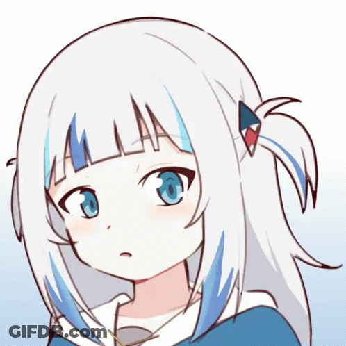 Girl With White Hair And Blue Eyes Funny Face GIF