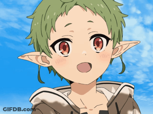 Girl With White Hair And Ears Wearing Mask GIF