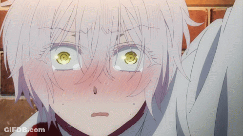 Girl With White Hair And Green Eyes GIF
