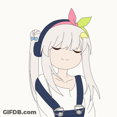 Girl With White Hair And Headphones GIF