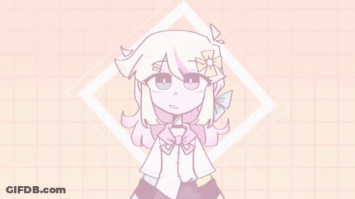 Girl With White Hair And Pink Highlights GIF