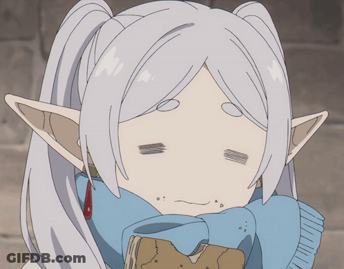 Girl With White Hair And Ponytail GIF