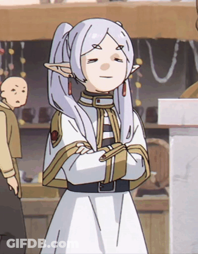 Girl With White Hair And Ponytail GIF