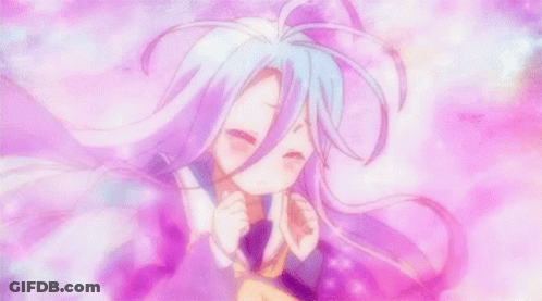 Girl With White Hair And Purple Eyes GIF