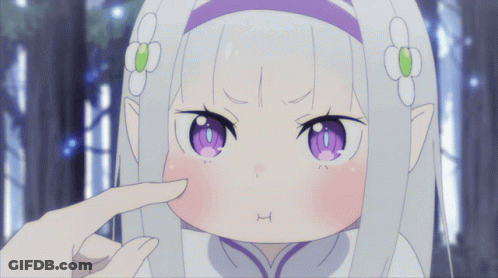 Girl With White Hair And Purple Eyes GIF
